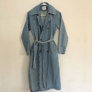 Zara denim trench, size Small